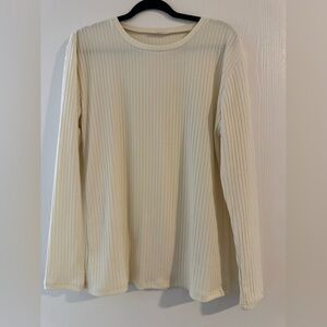 Cream Long Sleeve Men's Tee